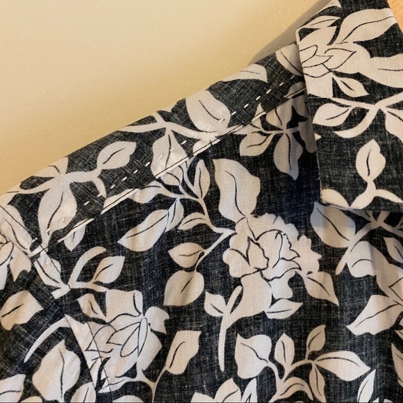 INC Floral B&W Button Down Men’s Dress Shirt - Picture 5 of 8